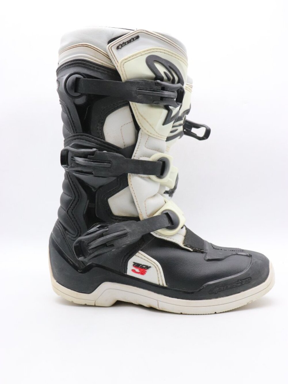 Alpinestars Youth Tech 3s Mens 7 Motocross Dirt Bike Offroad Boots Black/White